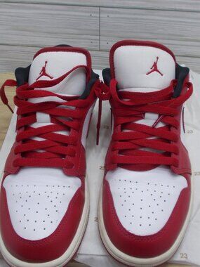 Nike Air Jordan 1 Low White Gym Red Black Sail DC0774-160 Women’s Size 9.5